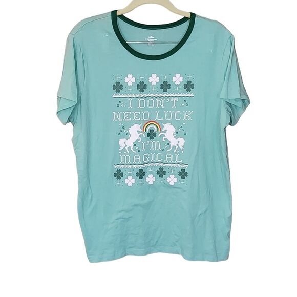St Patrick's I Don't Need Luck I'm Magical‎ Top Size XXL - Picture 1 of 11
